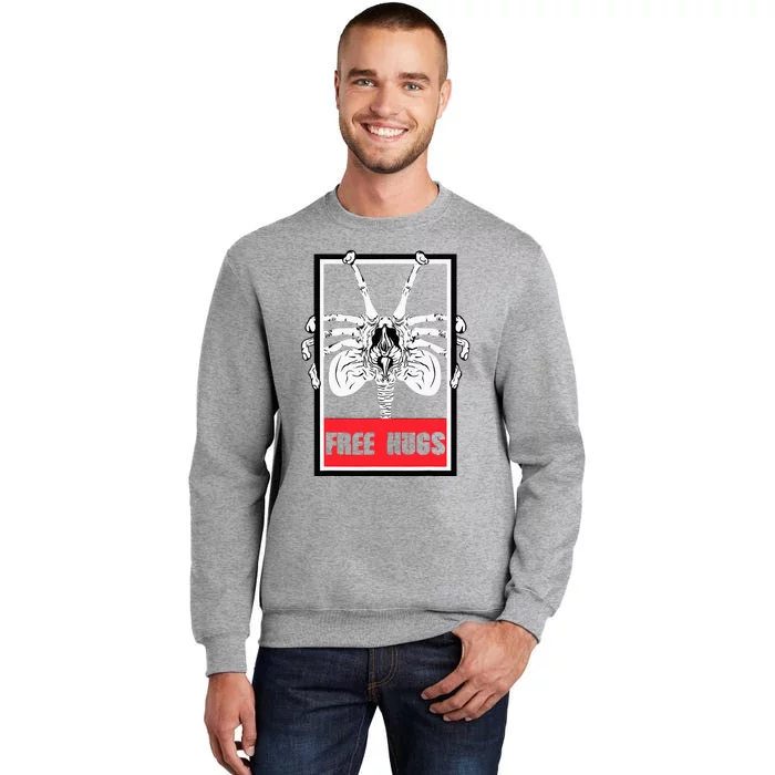 Free Hugs Alien Sci Fi Valentines Tall Sweatshirt