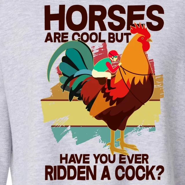 Funny Horses Are Cool But Have You Ever Ridden A Cock Cropped Pullover Crew