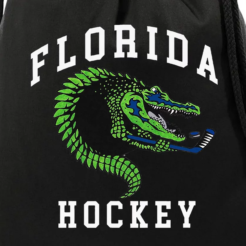 Florida Hockey Alligator Drawstring Bag