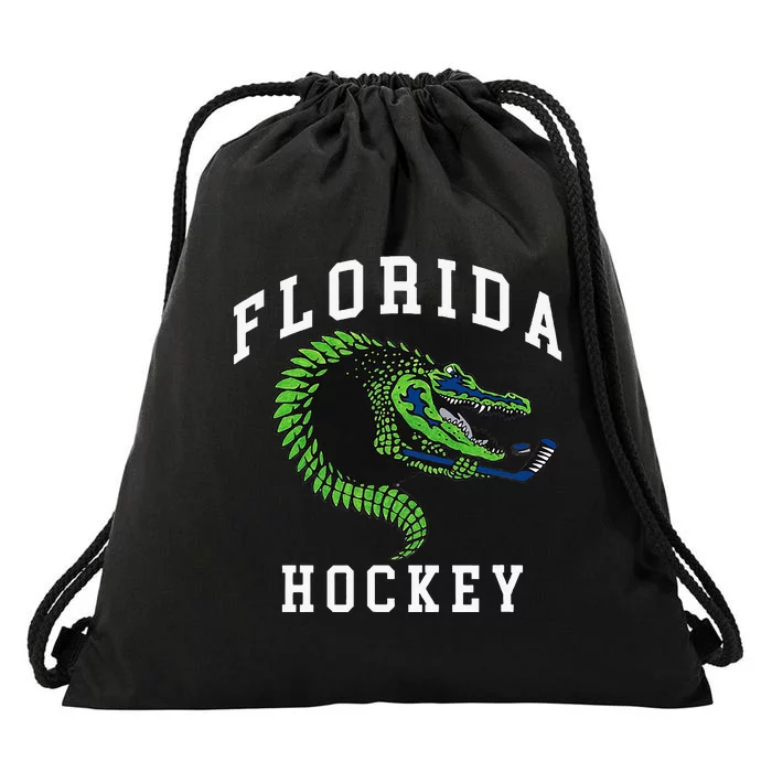 Florida Hockey Alligator Drawstring Bag