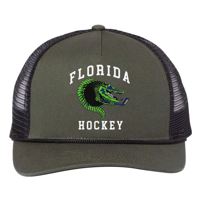 Florida Hockey Alligator Retro Rope Trucker Hat Cap