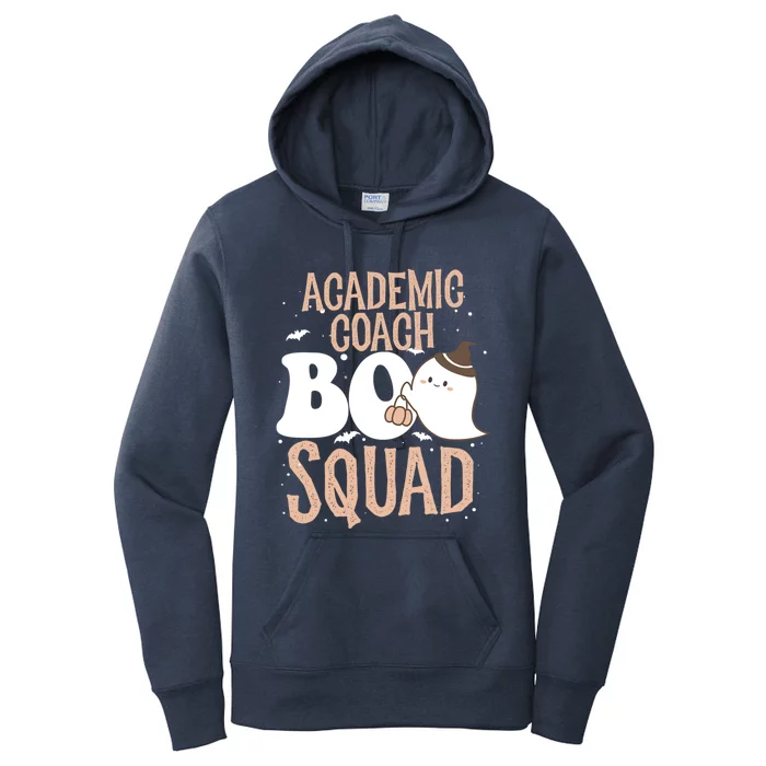 Funny Halloween Academic Coach Boo Squad Costume Teacher Meaningful Gift Women's Pullover Hoodie