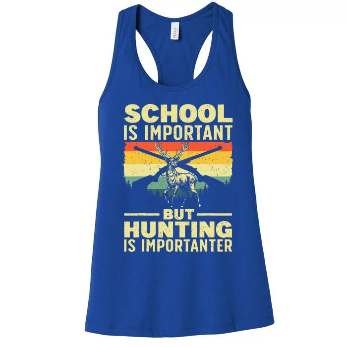 Funny Hunting Art For Deer Hunter Wildlife Hunting Women's Racerback Tank