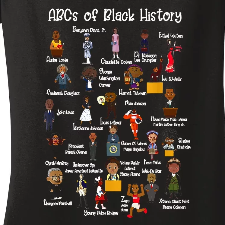 FULL HD Abcs Of Black History Women's V-Neck T-Shirt