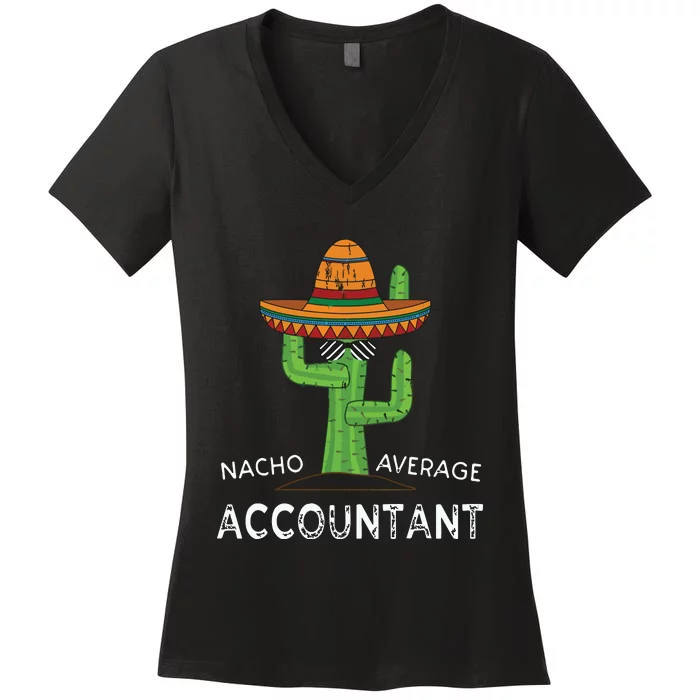 Fun Hilarious Accounting Humor Funny Accountant Women's V-Neck T-Shirt