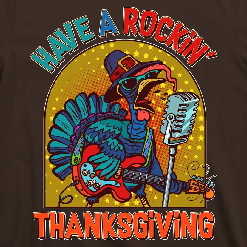 Funny Have A Rockin' Thanksgiving Rocker Turkey T-Shirt