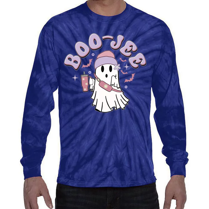 Funny Halloween Boo Jee Ghost Tie-Dye Long Sleeve Shirt