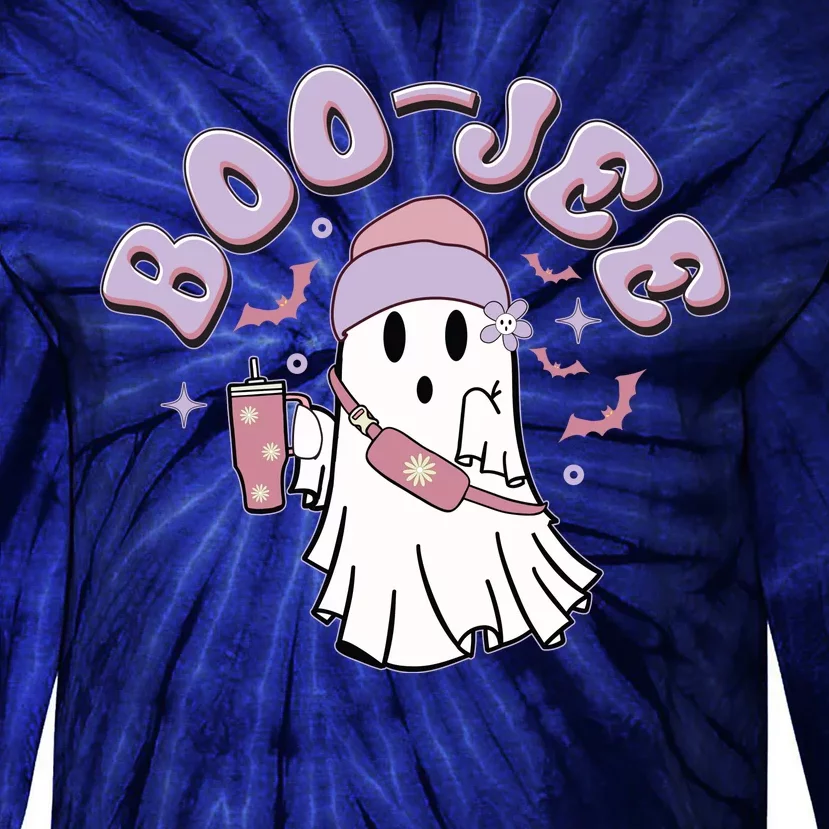 Funny Halloween Boo Jee Ghost Tie-Dye Long Sleeve Shirt