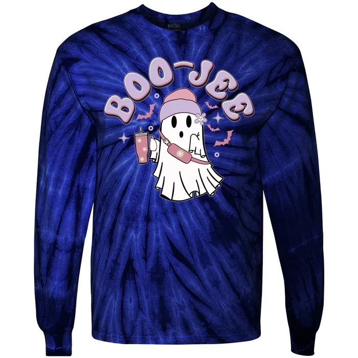 Funny Halloween Boo Jee Ghost Tie-Dye Long Sleeve Shirt