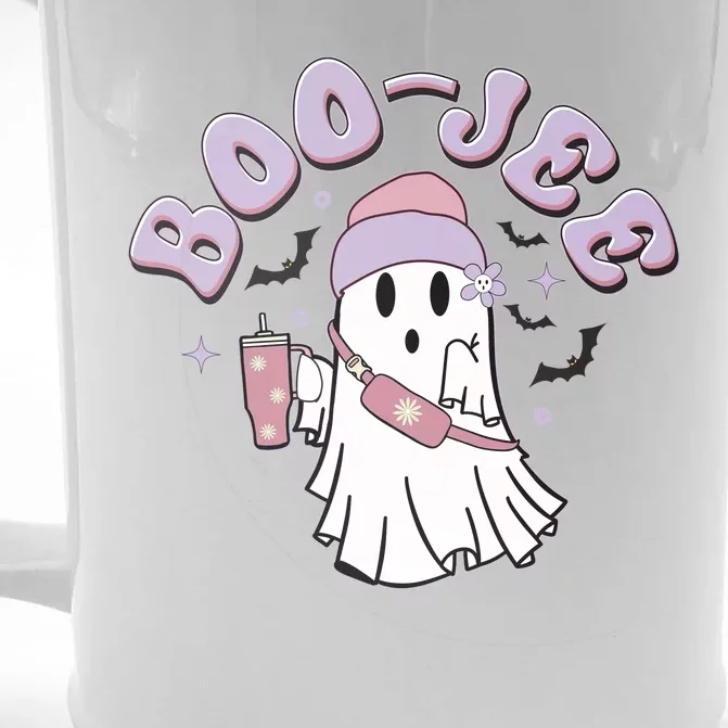 Funny Halloween Boo Jee Ghost Front & Back Beer Stein