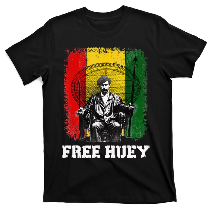 Free Huey Black History African Roots Empowerment T-Shirt