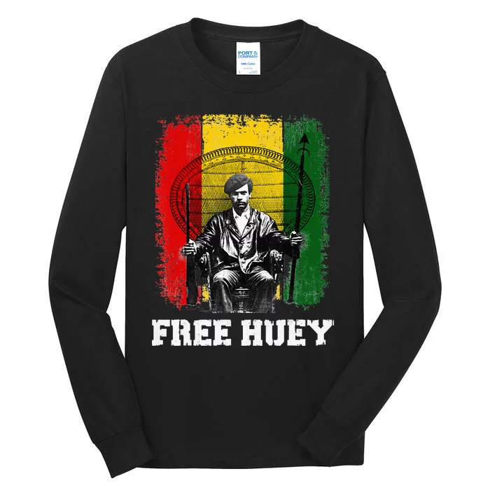 Free Huey Black History African Roots Empowerment Tall Long Sleeve T-Shirt