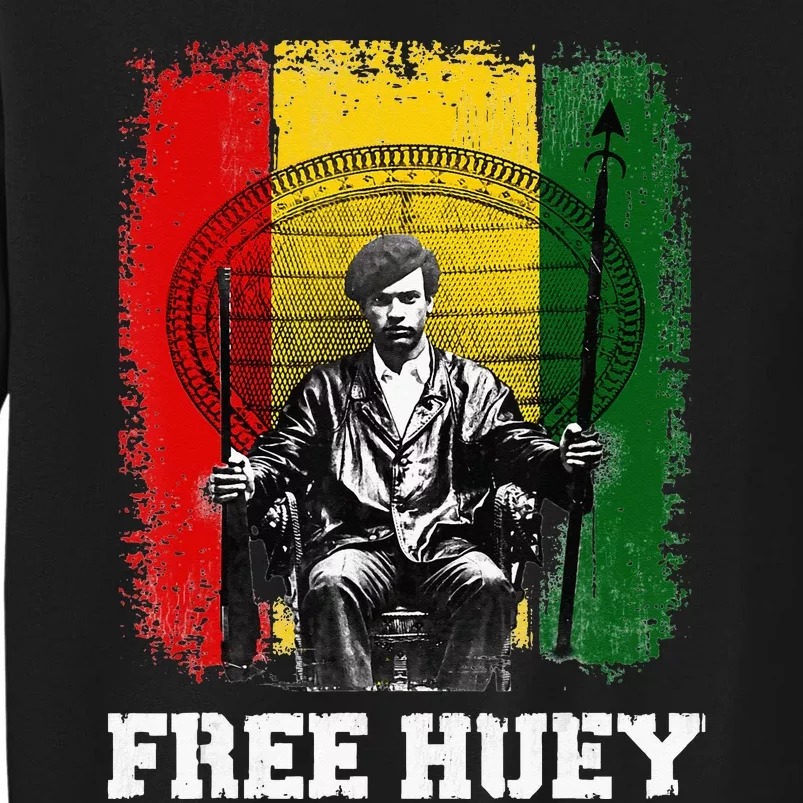 Free Huey Black History African Roots Empowerment Tall Sweatshirt