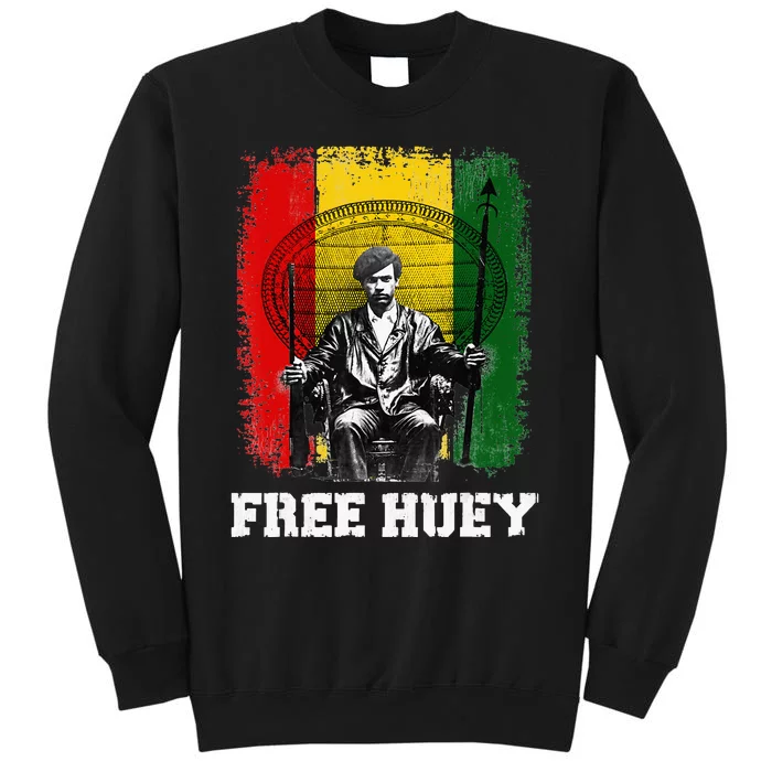 Free Huey Black History African Roots Empowerment Tall Sweatshirt