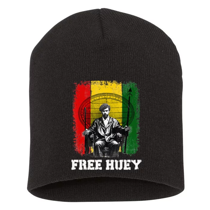 Free Huey Black History African Roots Empowerment Short Acrylic Beanie