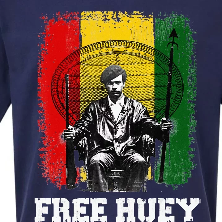 Free Huey Black History African Roots Empowerment Sueded Cloud Jersey T-Shirt