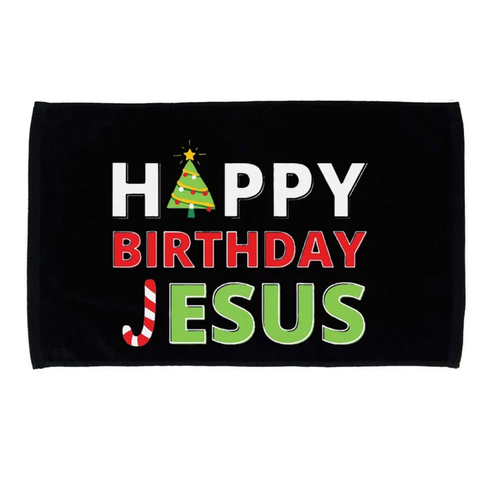 Funny Happy Birthday Jesus Funny Christian Christmas Microfiber Hand Towel