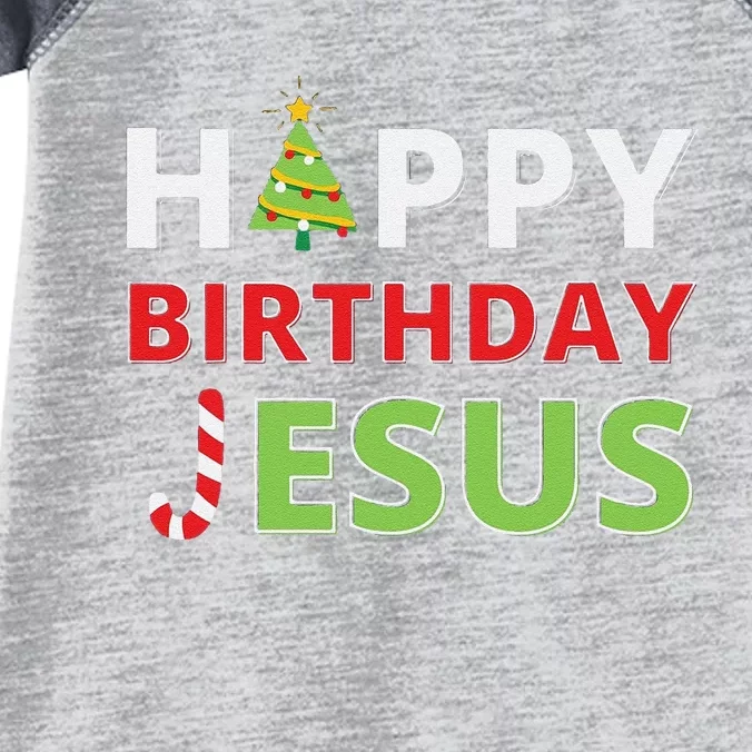 Funny Happy Birthday Jesus Funny Christian Christmas Infant Baby Jersey Bodysuit