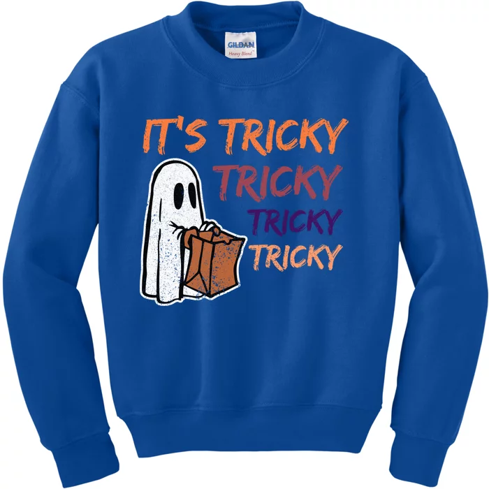 Funny Halloween Boo ItS Tricky Tricky Tricky Gift Kids Sweatshirt