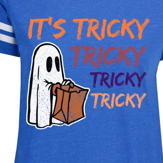 Funny Halloween Boo ItS Tricky Tricky Tricky Gift Enza Ladies Jersey Football T-Shirt