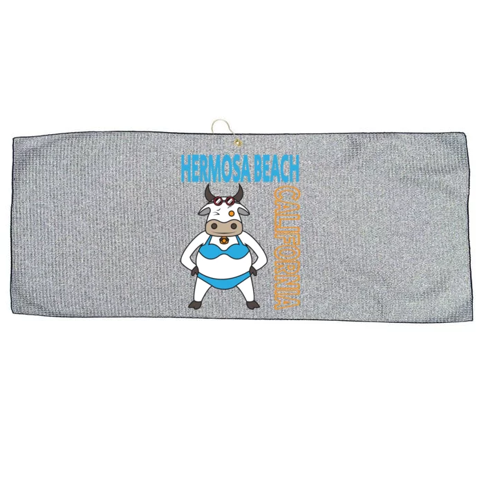 Funny Hermosa Beach Vacation Family Trip Gift Large Microfiber Waffle Golf Towel