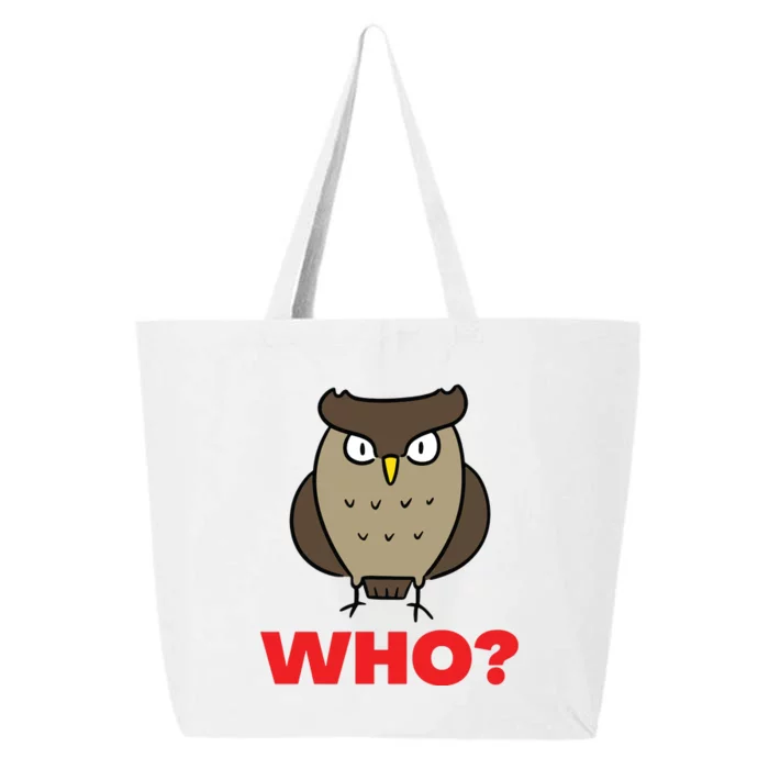 Funny Hoot Barred Barn Screech Owl Owlet Wise Bird WHO HOO 25L Jumbo Tote