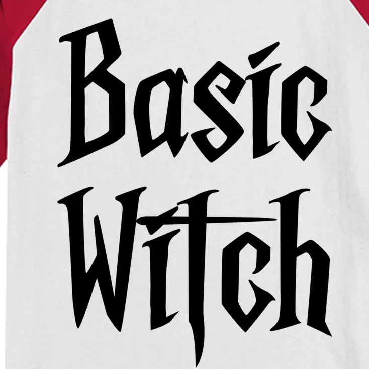 Funny Halloween Basic Witch Gift Kids Colorblock Raglan Jersey