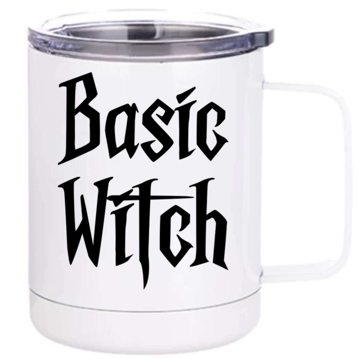 Funny Halloween Basic Witch Gift Front & Back 12oz Stainless Steel Tumbler Cup