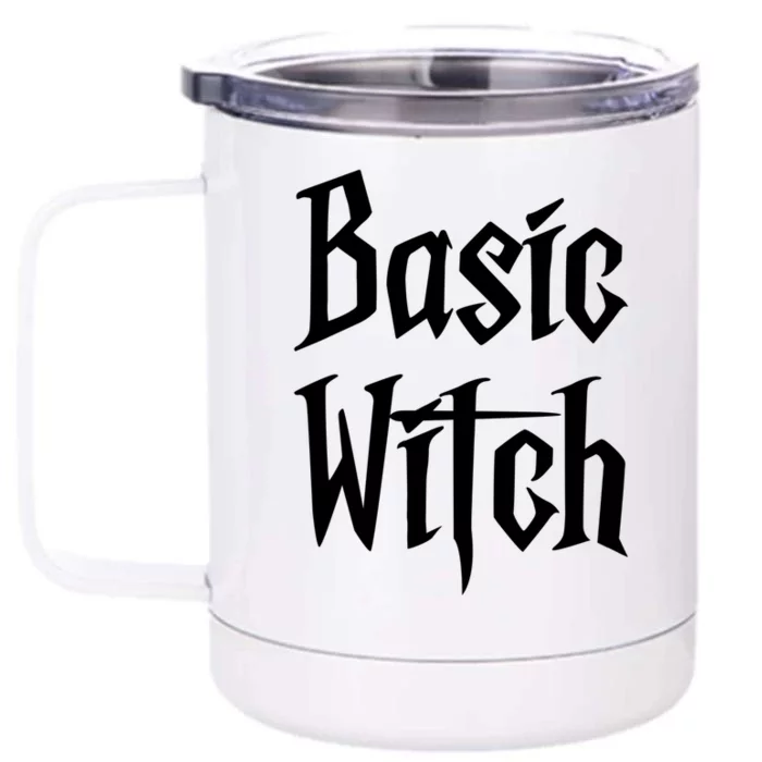 Funny Halloween Basic Witch Gift Front & Back 12oz Stainless Steel Tumbler Cup