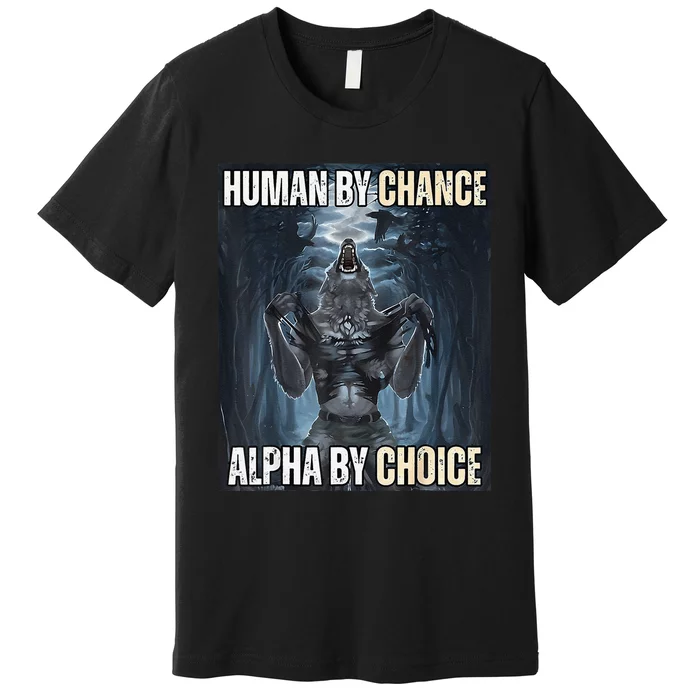 Funny Human By Chance Alpha By Choice Gift Premium T-Shirt