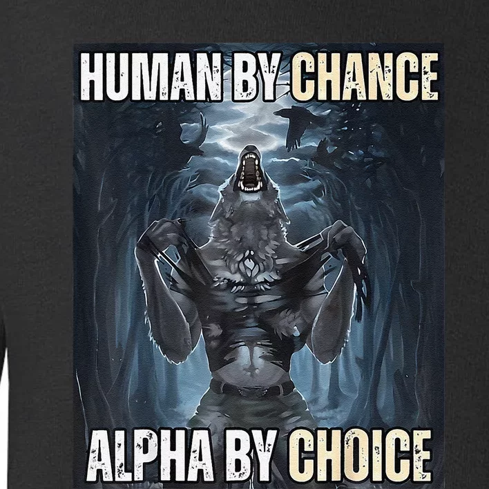 Funny Human By Chance Alpha By Choice Gift Toddler Sweatshirt