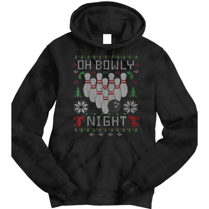 Festive Holiday Bowling Sweater Fun and Quirky Design Tie Dye Hoodie