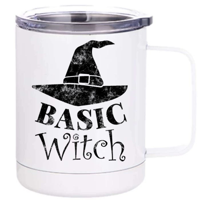 Funny Halloween Basic Witch Lazy Last Minute Costume Gift Front & Back 12oz Stainless Steel Tumbler Cup