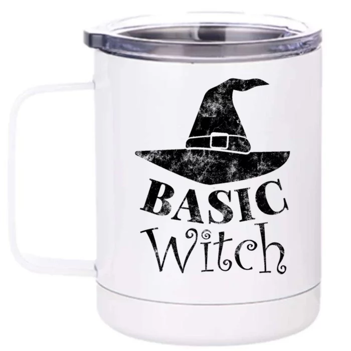 Funny Halloween Basic Witch Lazy Last Minute Costume Gift Front & Back 12oz Stainless Steel Tumbler Cup