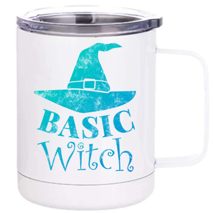 Funny Halloween Basic Witch Lazy Last Minute Costume Gift Front & Back 12oz Stainless Steel Tumbler Cup