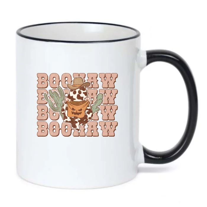 Funny Halloween Boo Haw Ghost Funny Cowboy Cowgirl Western Gift Black Color Changing Mug