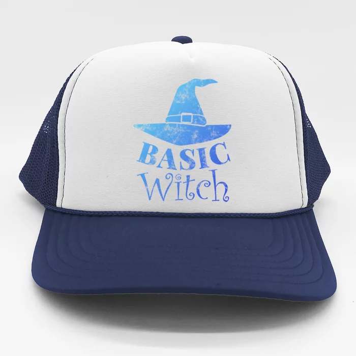 Funny Halloween Basic Witch Lazy Last Minute Costume Gift Trucker Hat