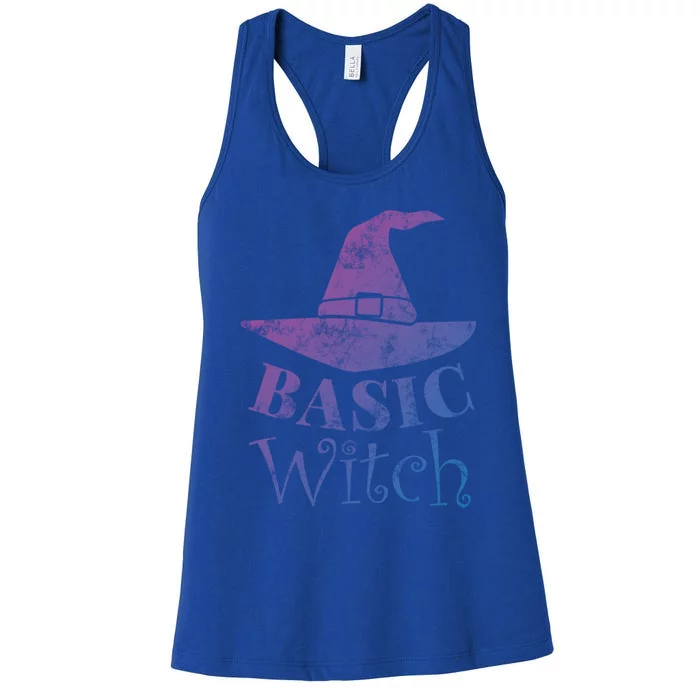 Funny Halloween Basic Witch Lazy Last Minute Costume Gift Women's Racerback Tank