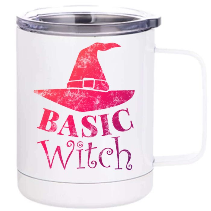 Funny Halloween Basic Witch Lazy Last Minute Costume Gift Front & Back 12oz Stainless Steel Tumbler Cup