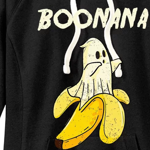 Funny Halloween Banana Ghost Gifts Women's Fleece Hoodie