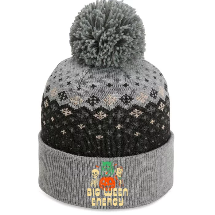 Funny Halloween Big Ween Energy The Baniff Cuffed Pom Beanie