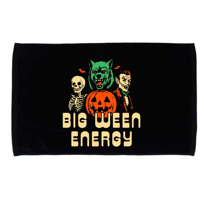 Funny Halloween Big Ween Energy Microfiber Hand Towel