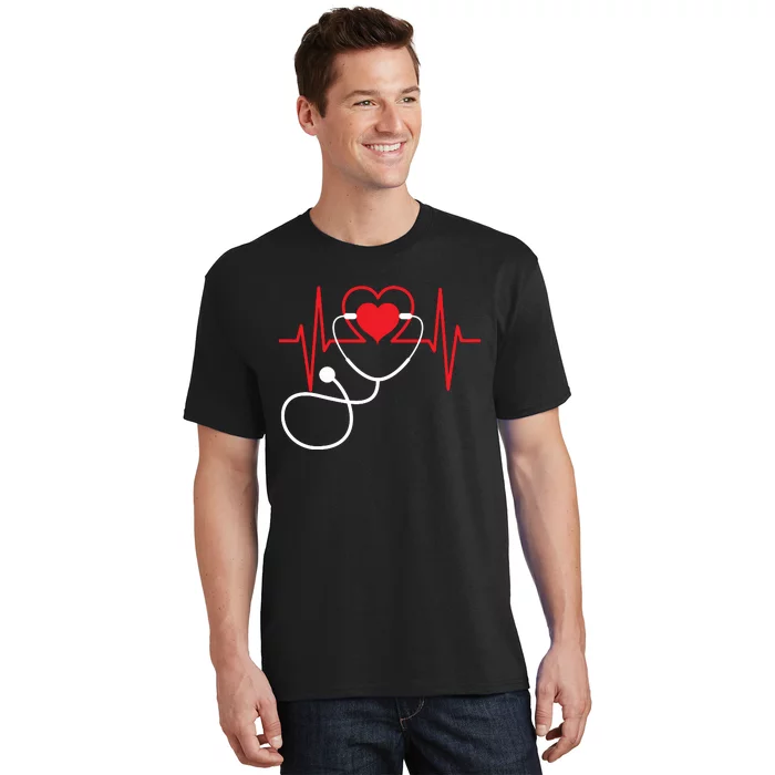 Funny Heart Beats Nurse Nursing Medical T-Shirt