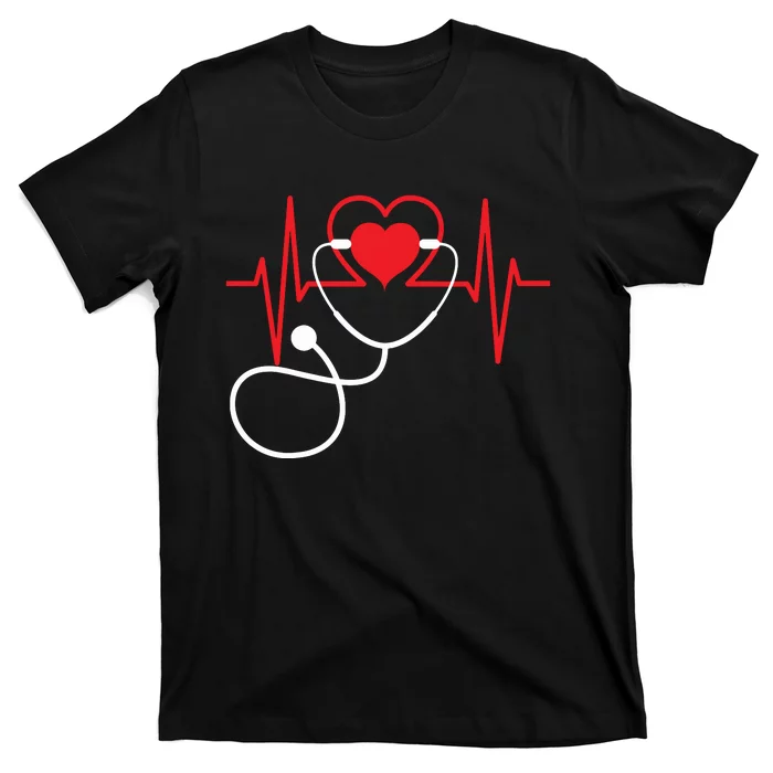 Funny Heart Beats Nurse Nursing Medical T-Shirt