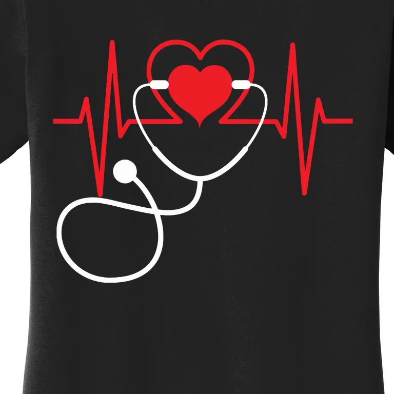 Funny Heart Beats Nurse Nursing Medical Women's T-Shirt