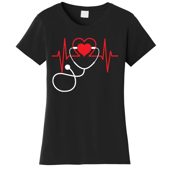 Funny Heart Beats Nurse Nursing Medical Women's T-Shirt