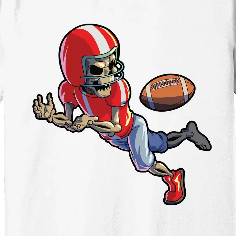 Football Halloween Boy Skeleton Halloween Premium T-Shirt