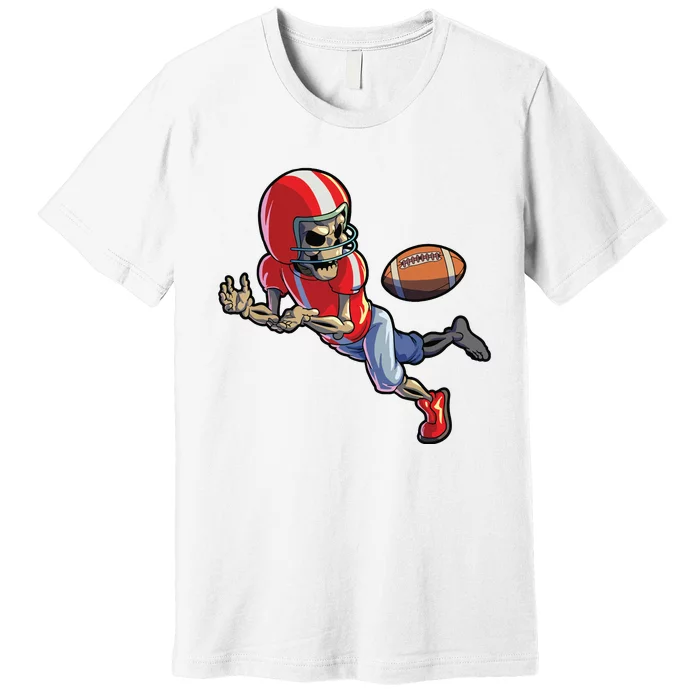 Football Halloween Boy Skeleton Halloween Premium T-Shirt