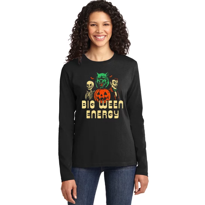 Funny Halloween Big Ween Energy Gift Ladies Long Sleeve Shirt