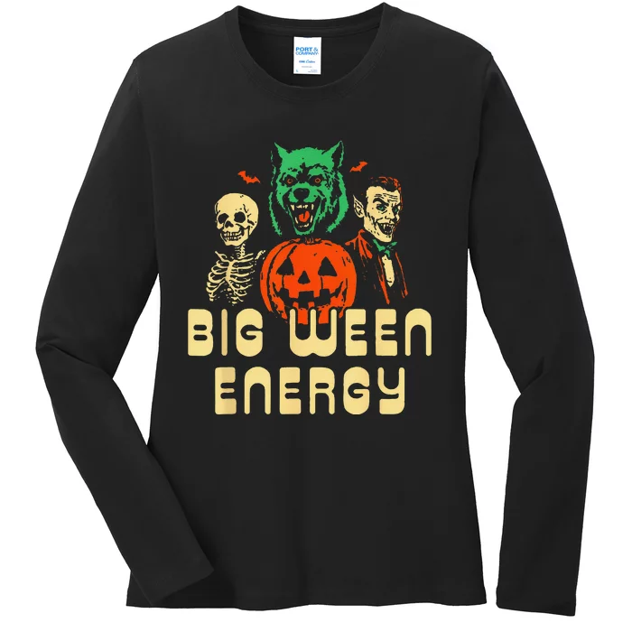 Funny Halloween Big Ween Energy Gift Ladies Long Sleeve Shirt